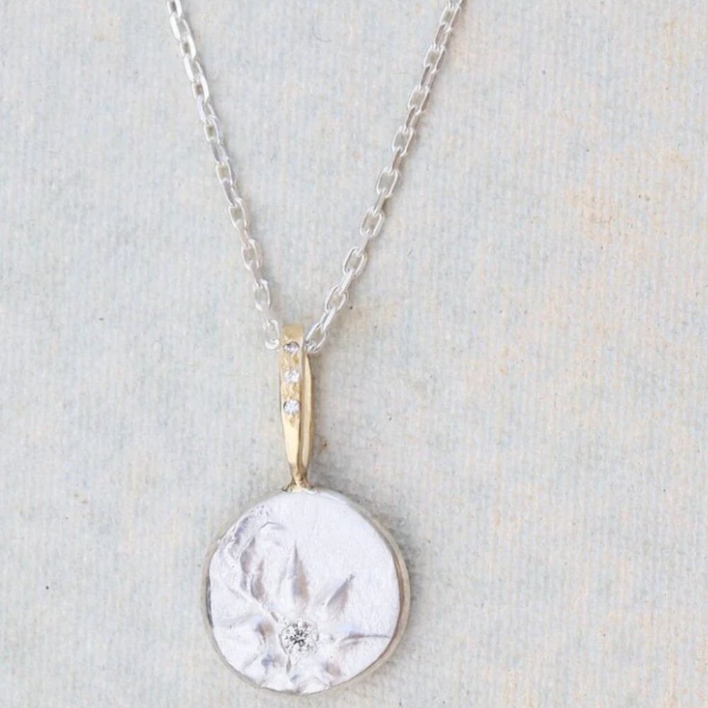 Halley’s Comet So Blessed Sterling Silver & 14k Gold Necklace